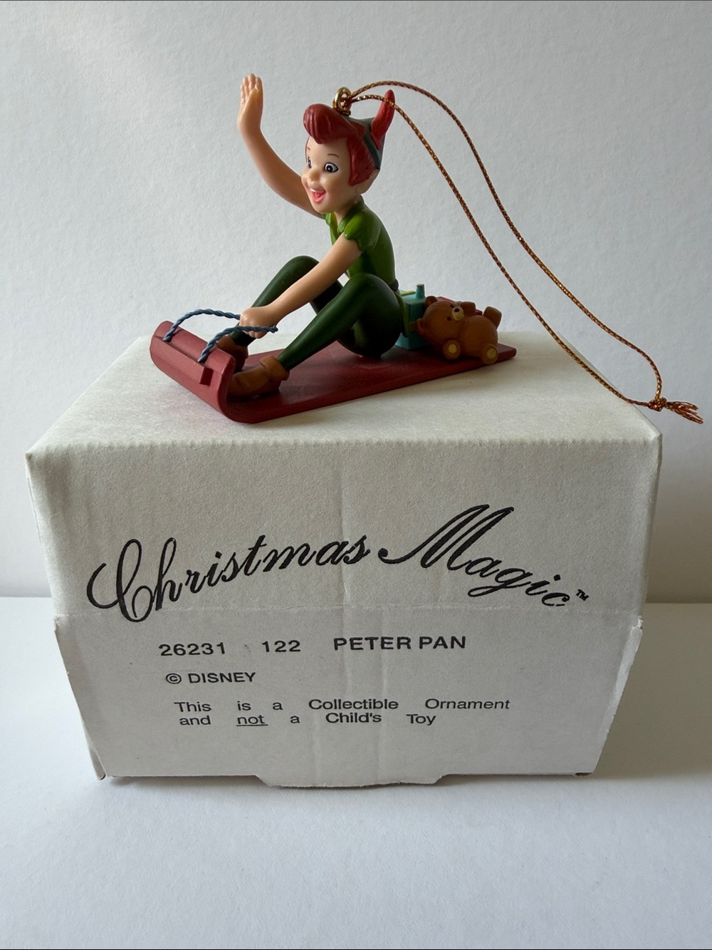 Disney Peter Pan Ornament in Green and Red